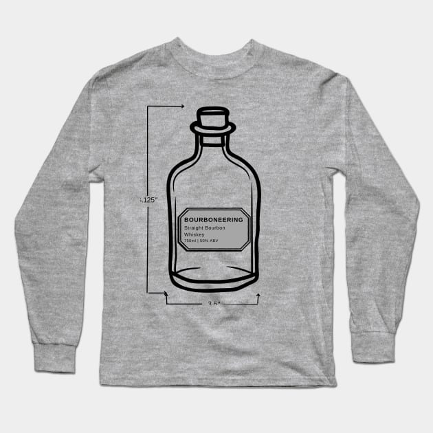 Bottle Engineering Drawing Long Sleeve T-Shirt by Bourbon_In_College